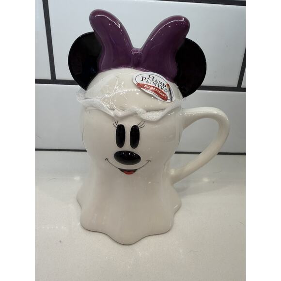 Disney Other - New‎ Disney Halloween Minnie Mouse Ghost Ceramic Coffee Mug Topper 👻